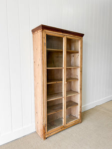 A 19th Century English Pine Glazed Bookcase