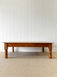 An Antique Rustic English Country Pine 5'6" Long  Coffee Table