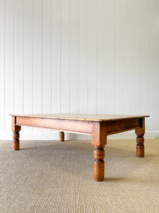 An Antique Rustic English Country Pine 5'6" Long  Coffee Table