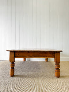 An Antique Rustic English Country Pine 5'6" Long  Coffee Table