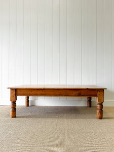 An Antique Rustic English Country Pine 5'6" Long  Coffee Table