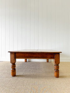 An Antique Rustic English Country Pine 5'6" Long  Coffee Table