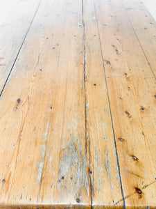 An Antique Rustic English Country Pine 5'6" Long  Coffee Table