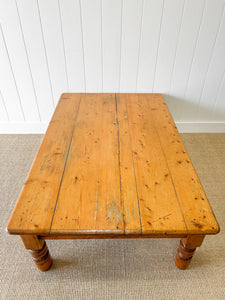 An Antique Rustic English Country Pine 5'6" Long  Coffee Table