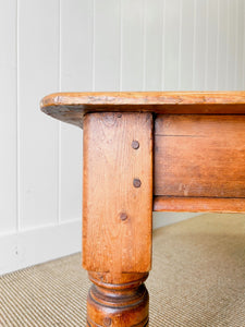 An Antique Rustic English Country Pine 5'6" Long  Coffee Table