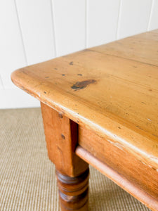 An Antique Rustic English Country Pine 5'6" Long  Coffee Table