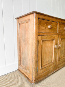 An Antique English Pine Sideboard c1890