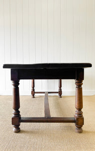 Antique English Country 7ft Oak Refectory Style Table