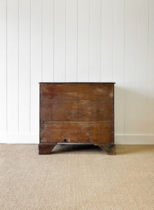 A English Georgian Oak Chest of Drawers with Swan Neck Hardware