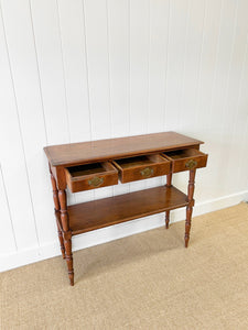 A Graceful and Shallow Antique English Country Console Table