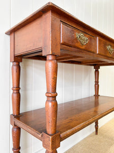 A Graceful and Shallow Antique English Country Console Table