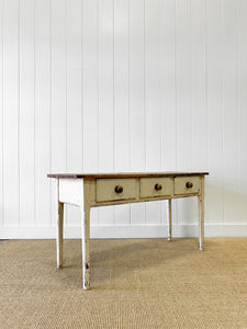 An Antique English Country Georgian Pine Console, Sideboard or Work Table