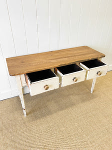 An Antique English Country Georgian Pine Console, Sideboard or Work Table