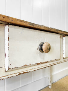 An Antique English Country Georgian Pine Console, Sideboard or Work Table