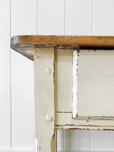 An Antique English Country Georgian Pine Console, Sideboard or Work Table