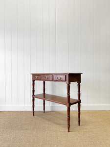 A Graceful and Shallow Antique English Country Console Table