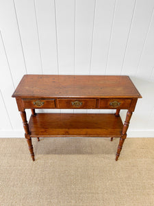 A Graceful and Shallow Antique English Country Console Table