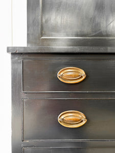 An Early 19th Century Ebonized Mahogany English Bank of Drawers