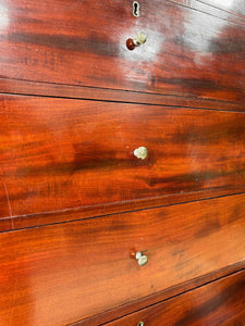 An Early 19th Century Ebonized Mahogany English Bank of Drawers