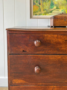 A 18th Century English Country Oak Chest of Drawers Dresser