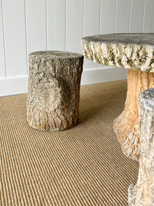 A Delightful Faux Bois  Garden Table and 4 Stools