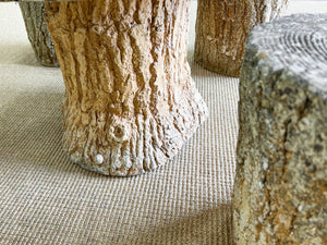 A Delightful Faux Bois  Garden Table and 4 Stools