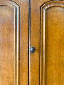 A Handsome English 19th Century Faux Painted Pine Cupboard