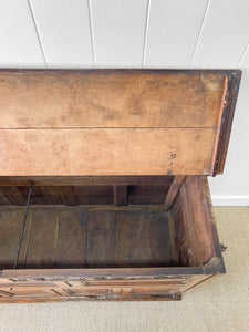 A Mammoth Ancient 18th Century English Oak Coffer or Trunk c1700