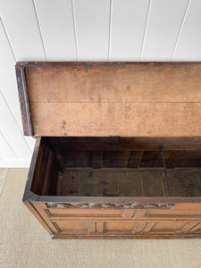 A Mammoth Ancient 18th Century English Oak Coffer or Trunk c1700