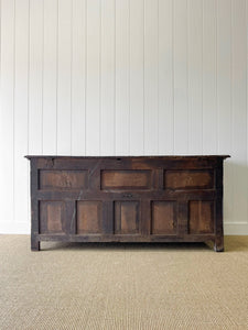 A Mammoth Ancient 18th Century English Oak Coffer or Trunk c1700