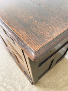 A Mammoth Ancient 18th Century English Oak Coffer or Trunk c1700