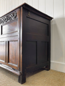 A Mammoth Ancient 18th Century English Oak Coffer or Trunk c1700