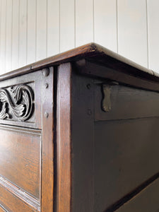 A Mammoth Ancient 18th Century English Oak Coffer or Trunk c1700