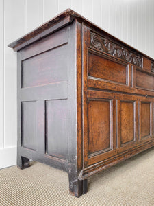 A Mammoth Ancient 18th Century English Oak Coffer or Trunk c1700