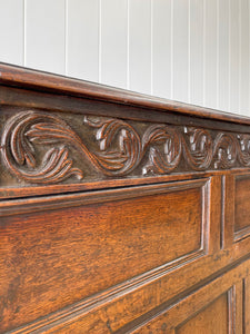 A Mammoth Ancient 18th Century English Oak Coffer or Trunk c1700