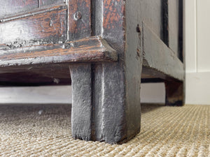 A Mammoth Ancient 18th Century English Oak Coffer or Trunk c1700