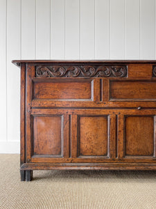 A Mammoth Ancient 18th Century English Oak Coffer or Trunk c1700