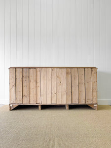 A Monumental English Country Pine Sideboard Buffet c1860