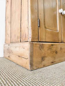 A Monumental English Country Pine Sideboard Buffet c1860