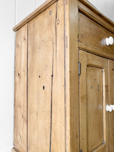 A Monumental English Country Pine Sideboard Buffet c1860