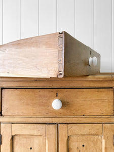 A Monumental English Country Pine Sideboard Buffet c1860