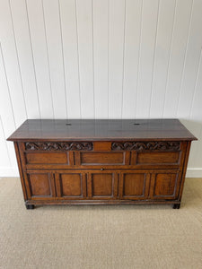 A Mammoth Ancient 18th Century English Oak Coffer or Trunk c1700