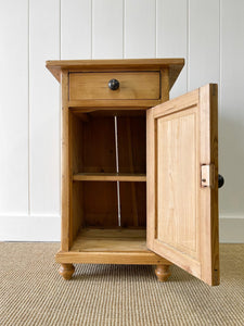 A Charming English Pine Nightstand c1890