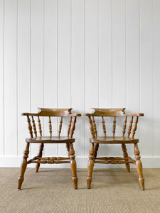 A Lovely Pair of English Elbow Chairs c1890