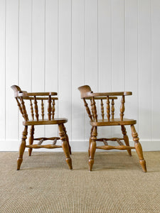 A Lovely Pair of English Elbow Chairs c1890