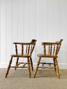 A Lovely Pair of English Elbow Chairs c1890