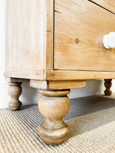 An English Pine Chest of Drawers Dresser with Gallery c1880