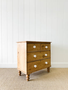 An Antique English Pine Chest of Drawers Dresser c1890