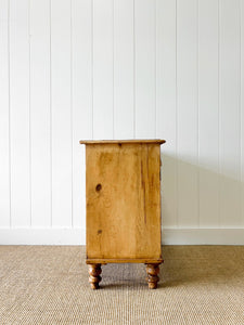 An Antique English Pine Chest of Drawers Dresser c1890