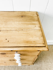 An Antique English Pine Chest of Drawers Dresser c1890